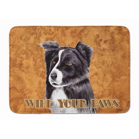 Carolines Treasures Border Collie Wipe Your Paws Machine Washable Memory Foam Mat SC9138RUG